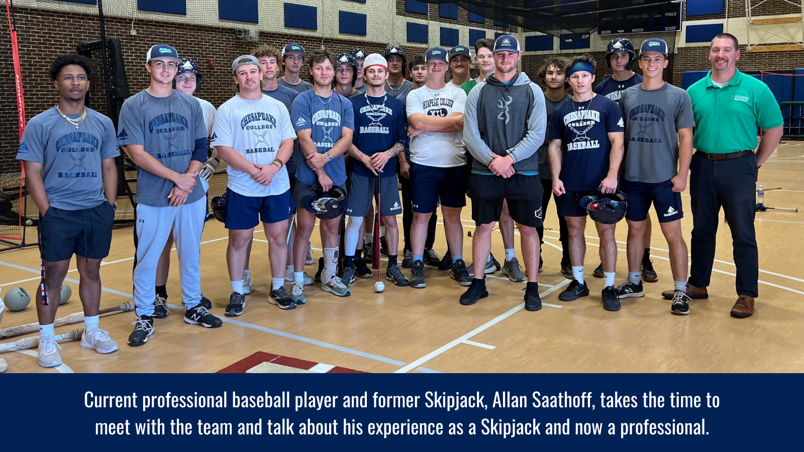 Former Skipjack Allan Saathoff meets with Chesapeake Baseball