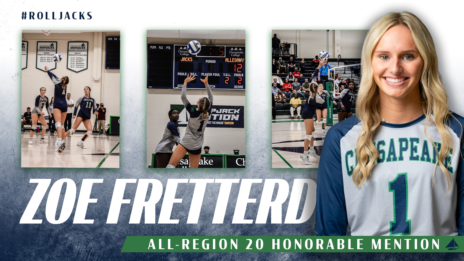 Zoe Fretterd Earns All-Region 20 Honorable Mention